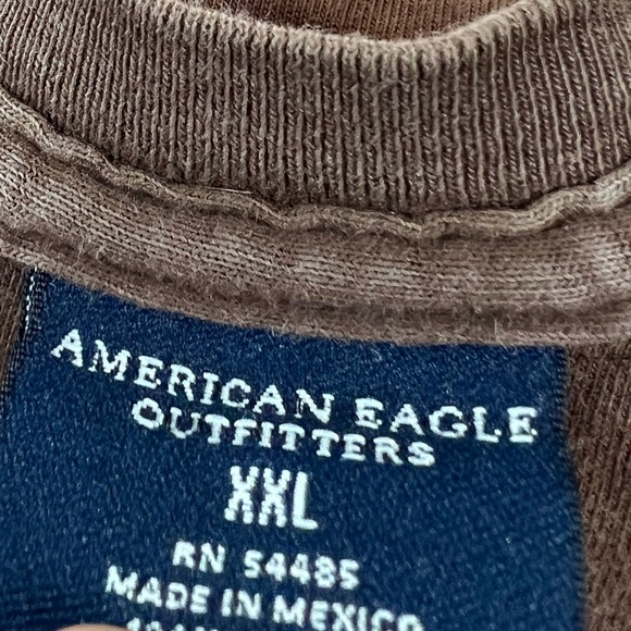 Vintage American Eagle Distressed Brown Shirt Snowboard Camp Chicks Dig Tricks - Picture 6 of 10